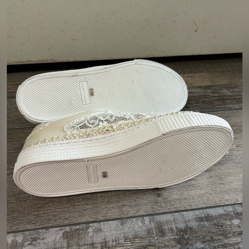 Marc Fisher Sprying Platform cream Lace sneaker shoe - Picture 7 of 9